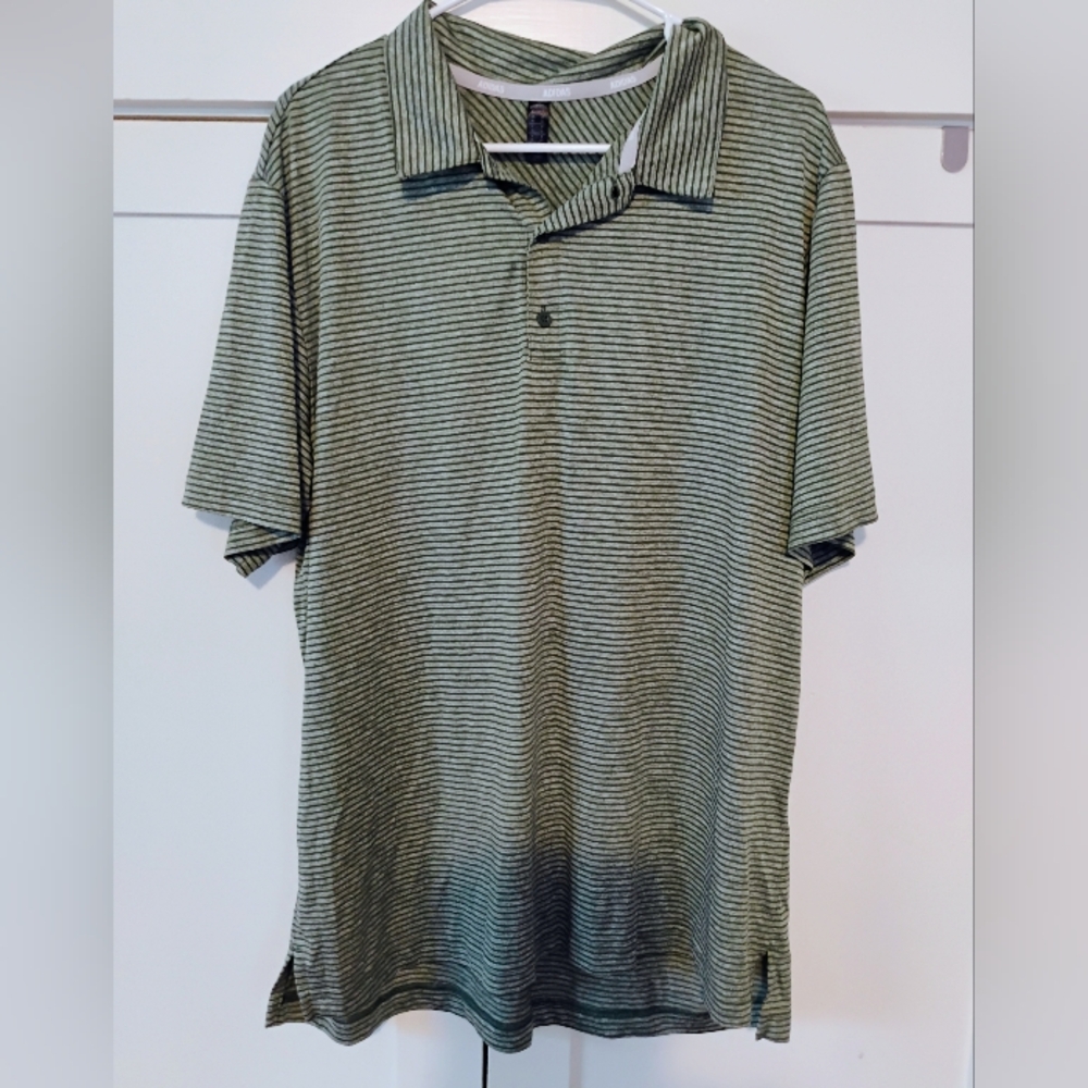 Adidas Golf Striped Performance Polo – Men’s XL